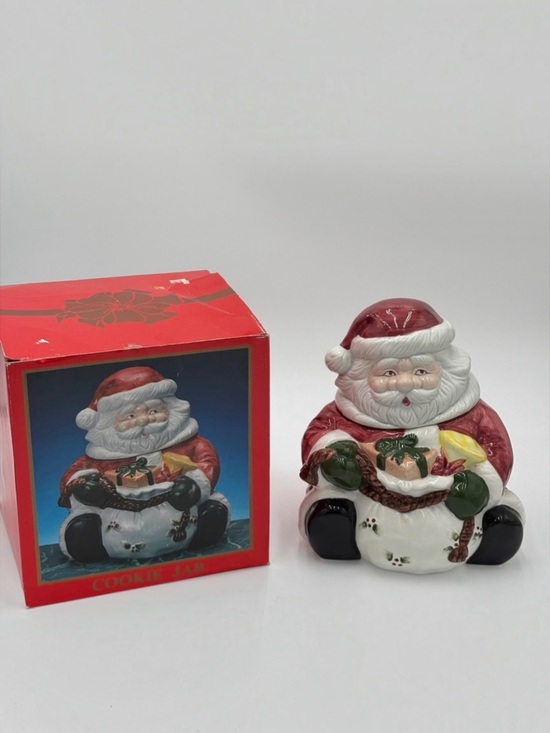 Other - Vintage Ceramic Santa Claus Cookie Jar Christmas Holiday Decor